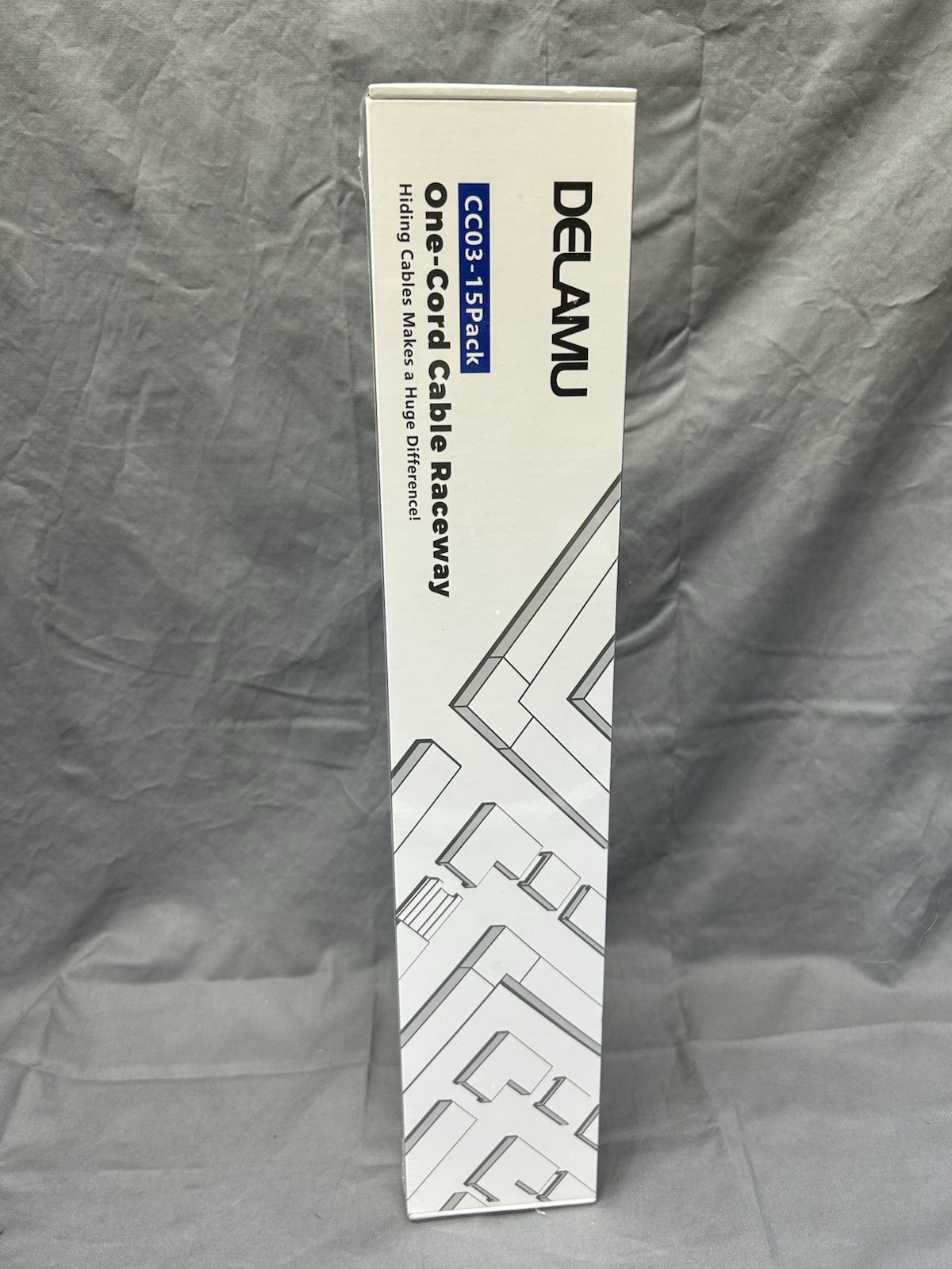 NEW Delamu 15 Pack Cord Hider Cable Raceway Cover For Wires On Wall  CC03 SEALED