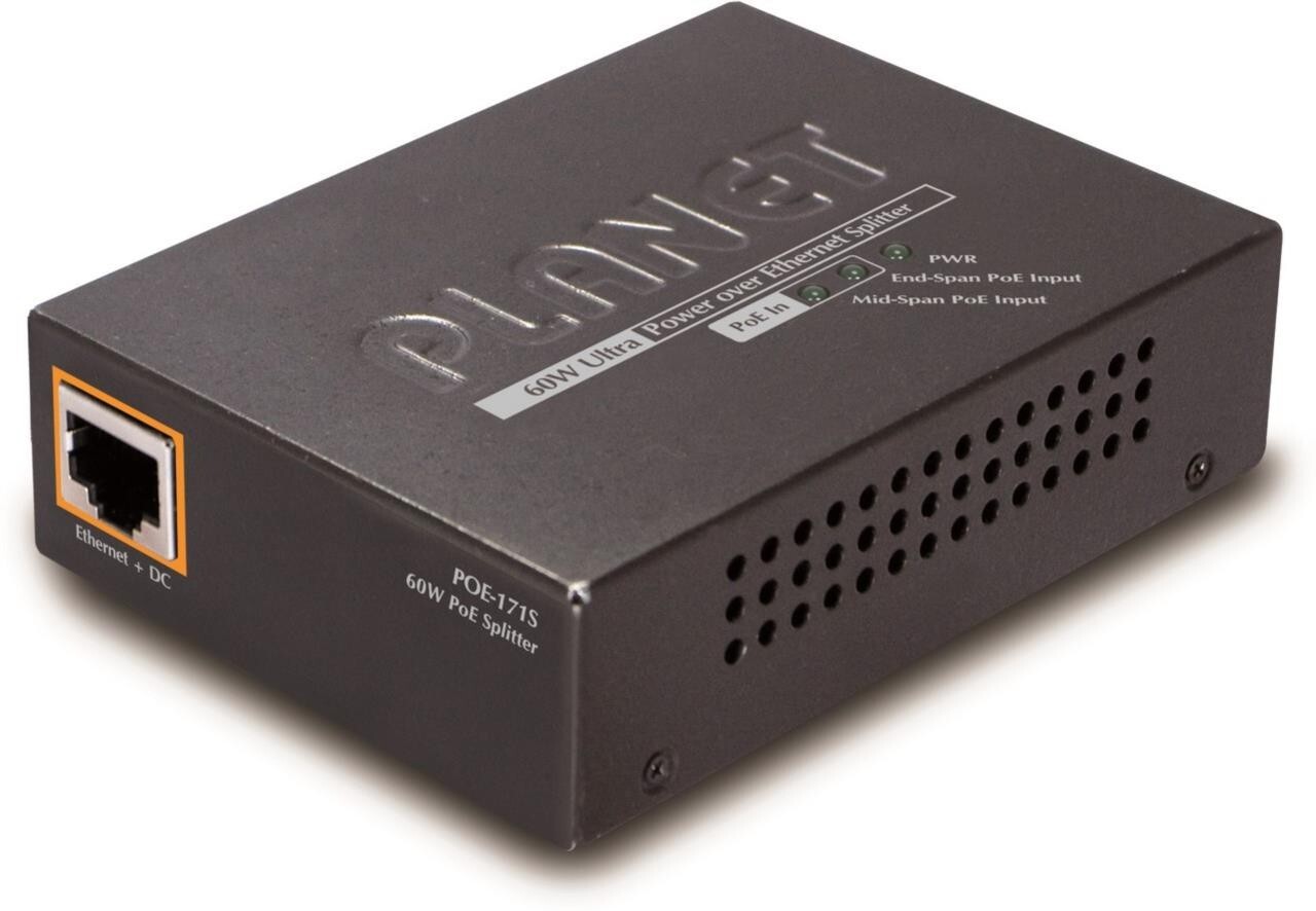 Planet POE-171S High Power Ethernet Ultra Single Port Splitter 12v 19v 24v 60W 