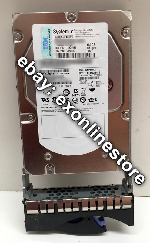42D0519 - 450GB 15K SAS Hot-Swap Hard Drive (FRU: 42D0520) Lenovo Used