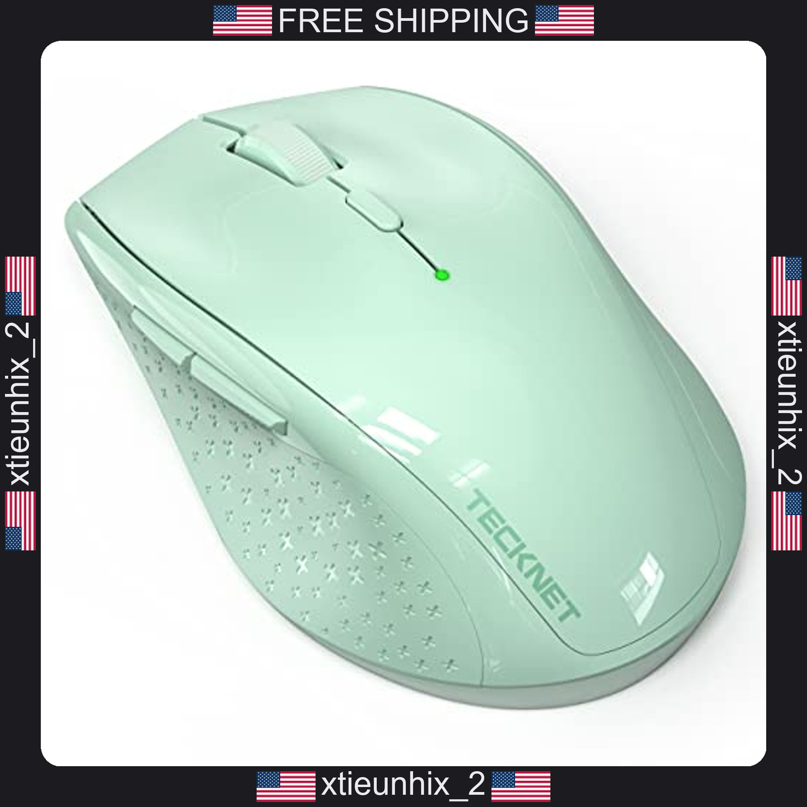 Wireless Mouse 6-Button Ergonomic 4800 DPI USB for Windows Mac Chromebook