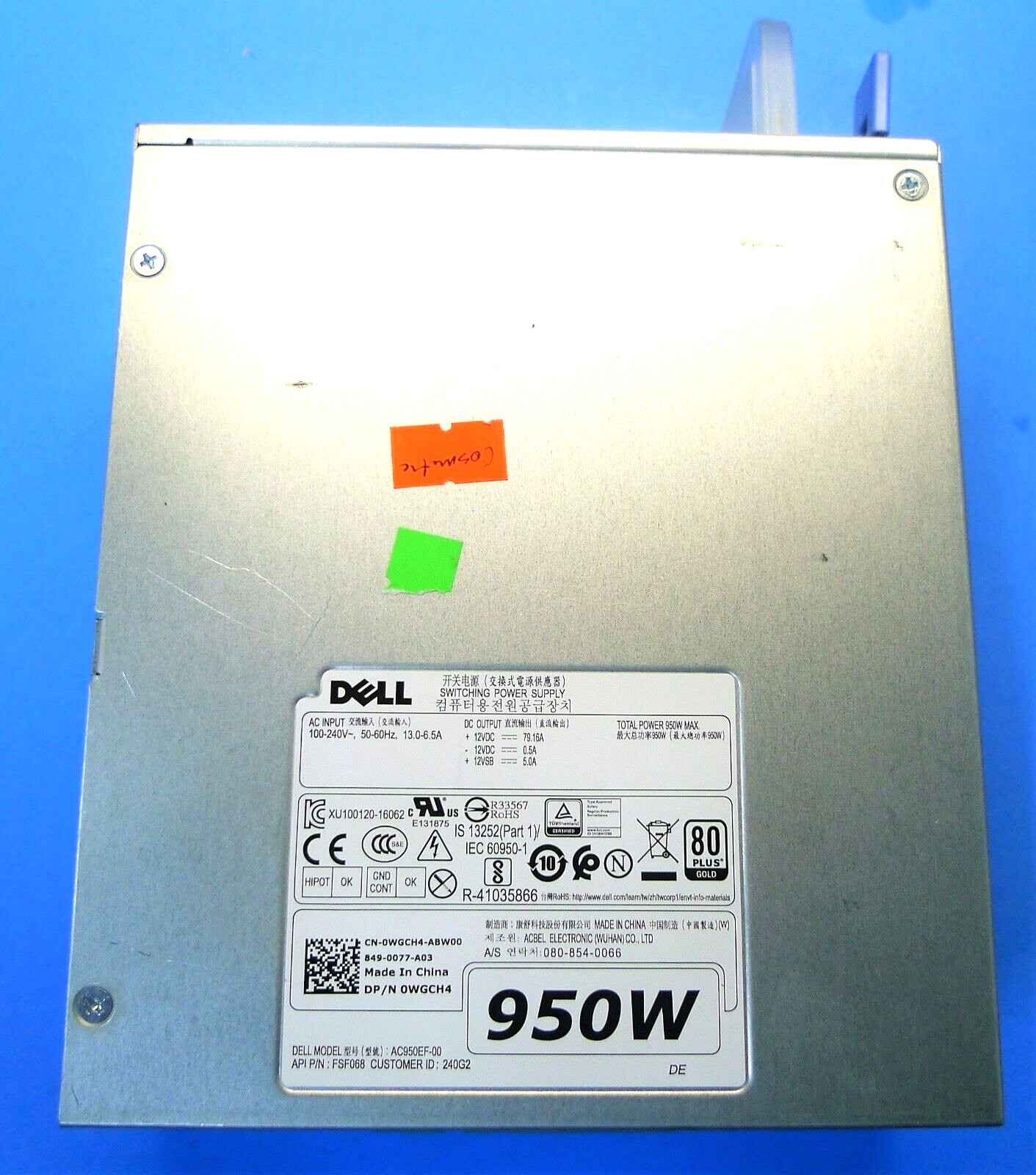 Genuine Dell Precision T5820 T5920 950W Power Supply AC950EF-00 WGCH4