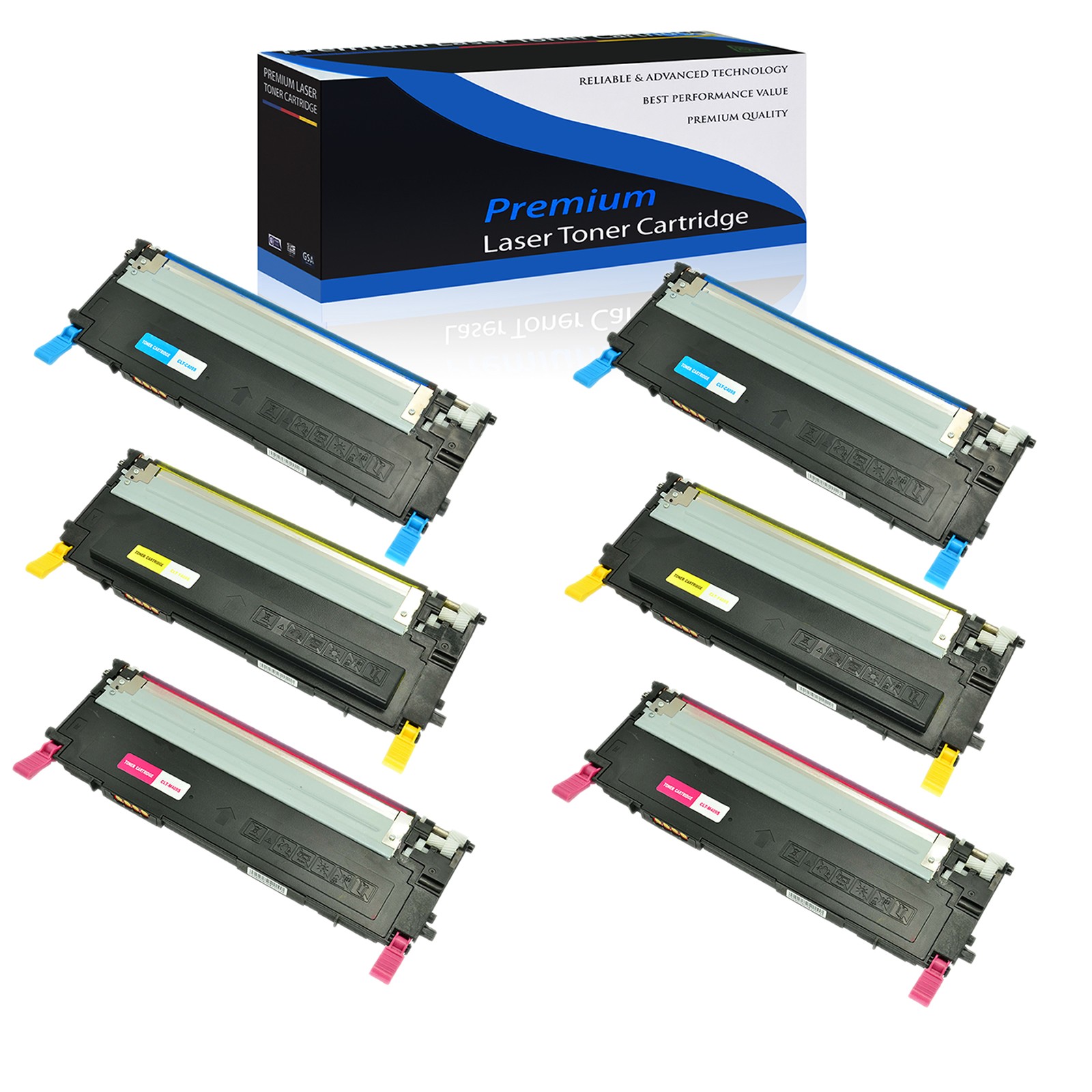 6PK CLT-409S C Y M Toner Set For Samsung CLP-315 CLP-315w CLP-315k CLX-3170n