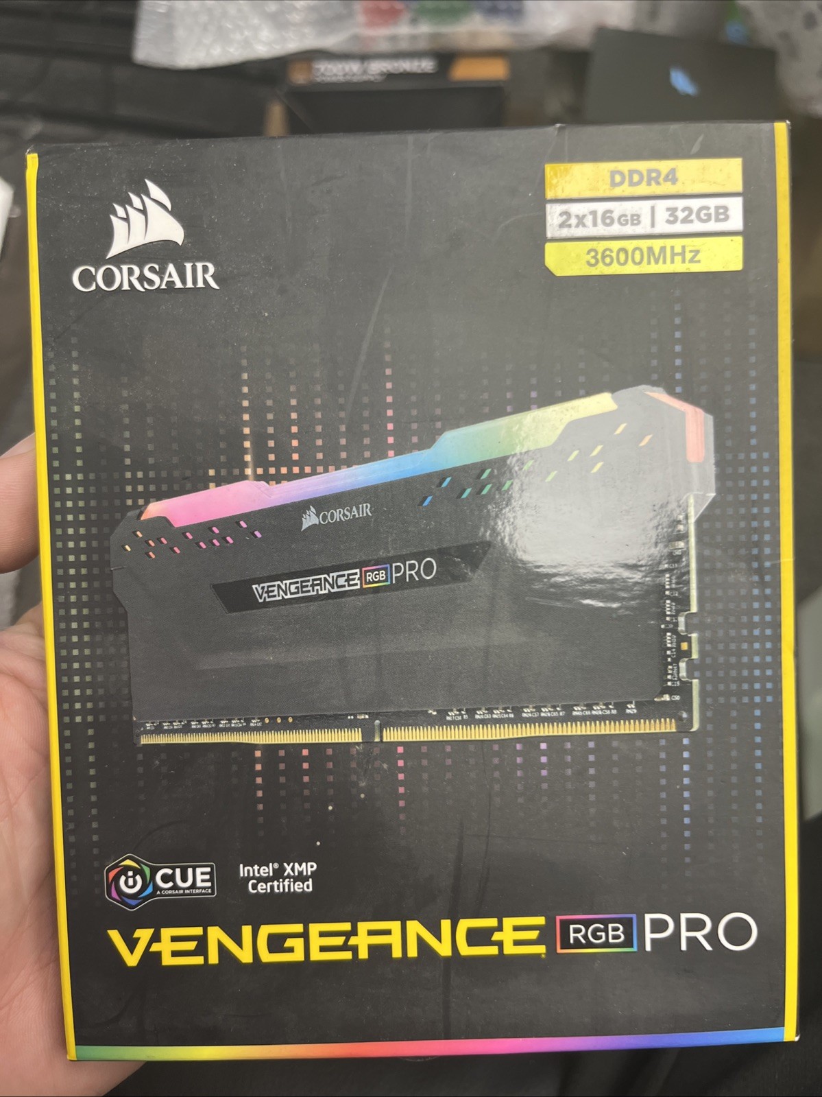 Corsair Vengeance RGB Pro 32GB (2x16GB) DDR4 3600MHz Ram (CMW32GX4M2D3600C18)