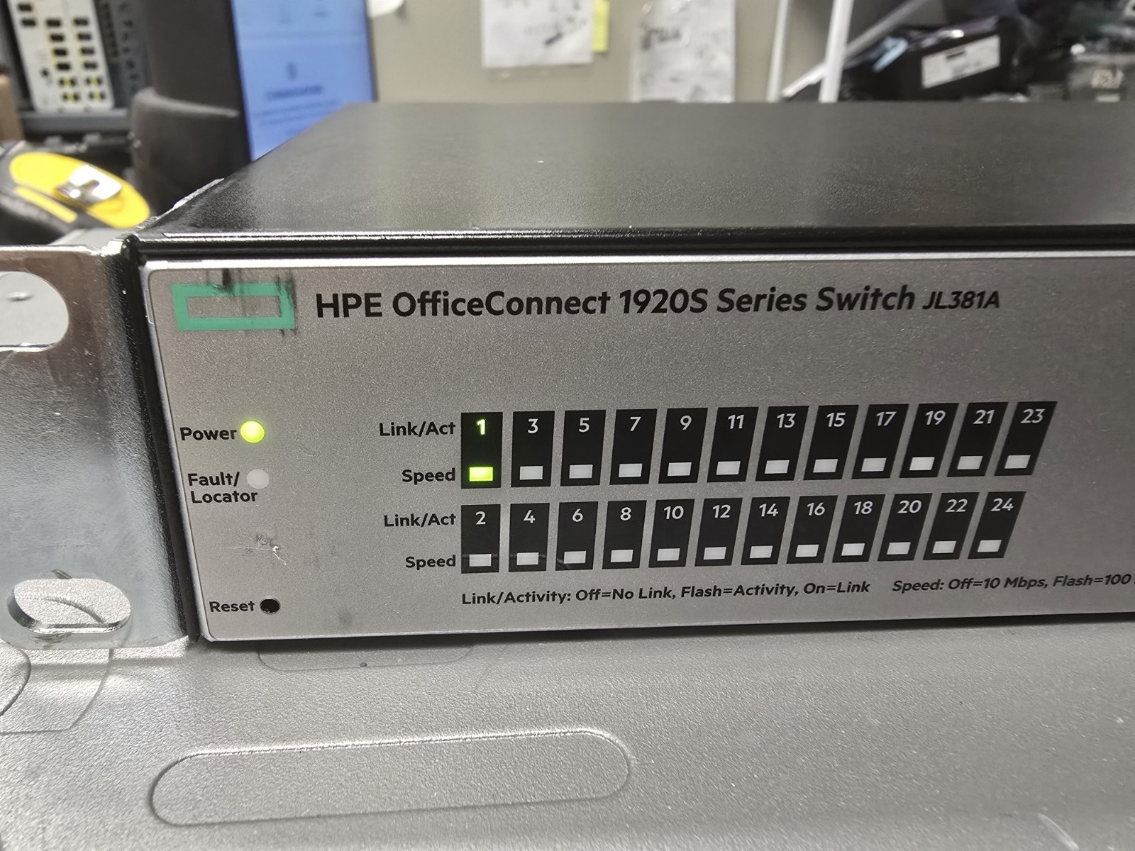 HP JL381A OFFICECONNECT 1920S 24G 2SFP SWITCH Tested & Reset