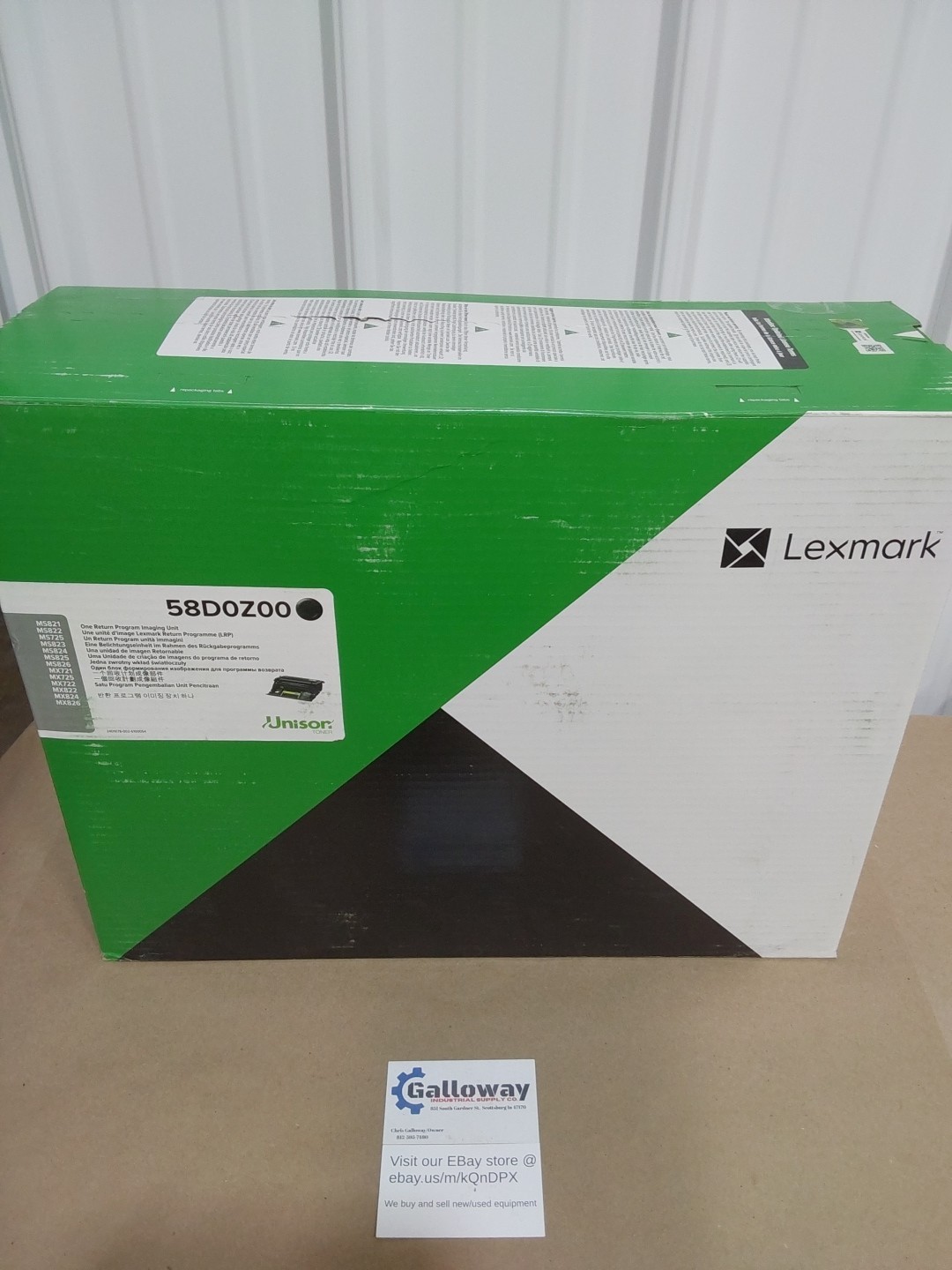 Lexmark  Unison Toner, Model# 58D0Z00, Color Black FACTORY SEALED