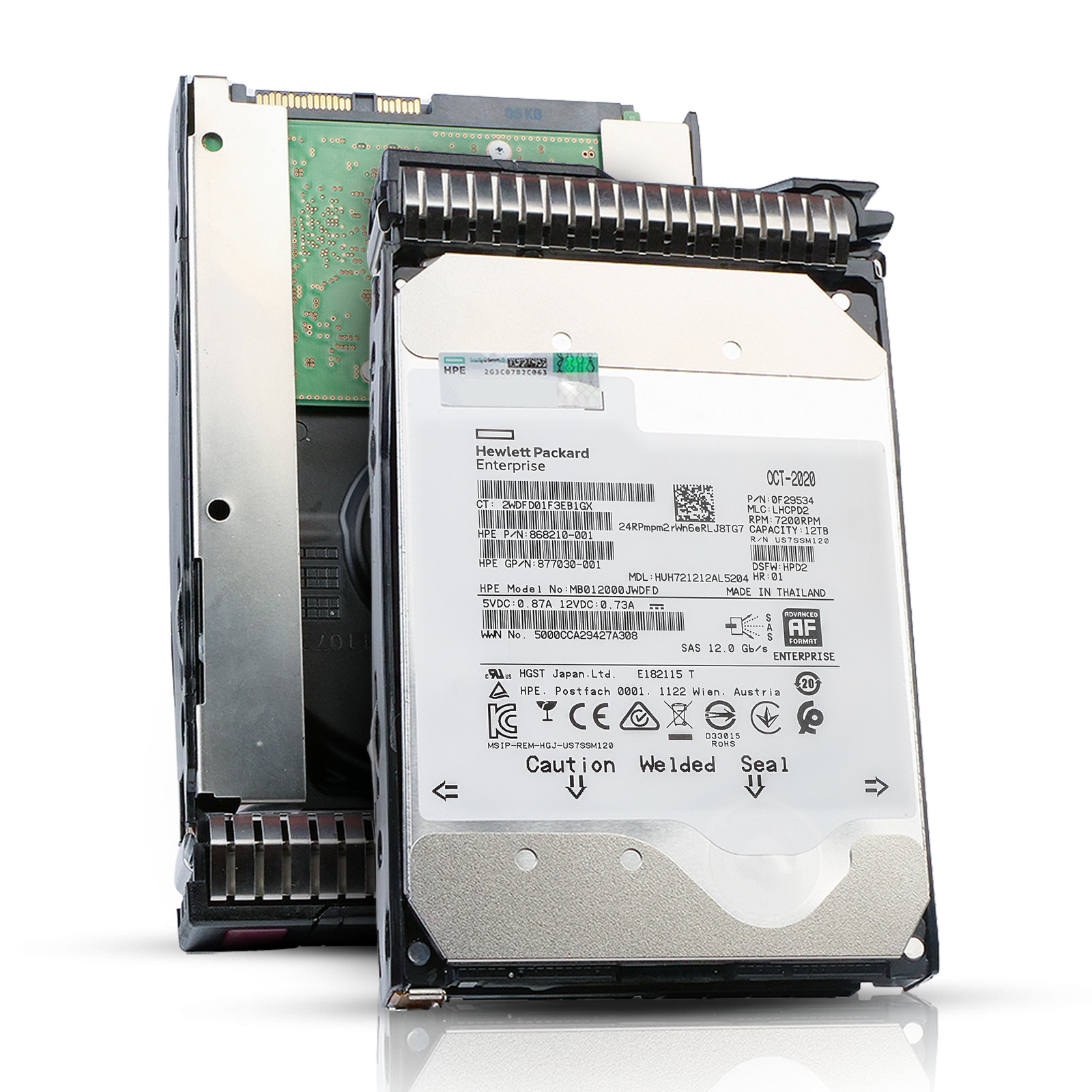 HP Generation 8 12TB 882400-001 7.2K RPM SAS 12Gb/s 512e 3.5" Enterprise HDD