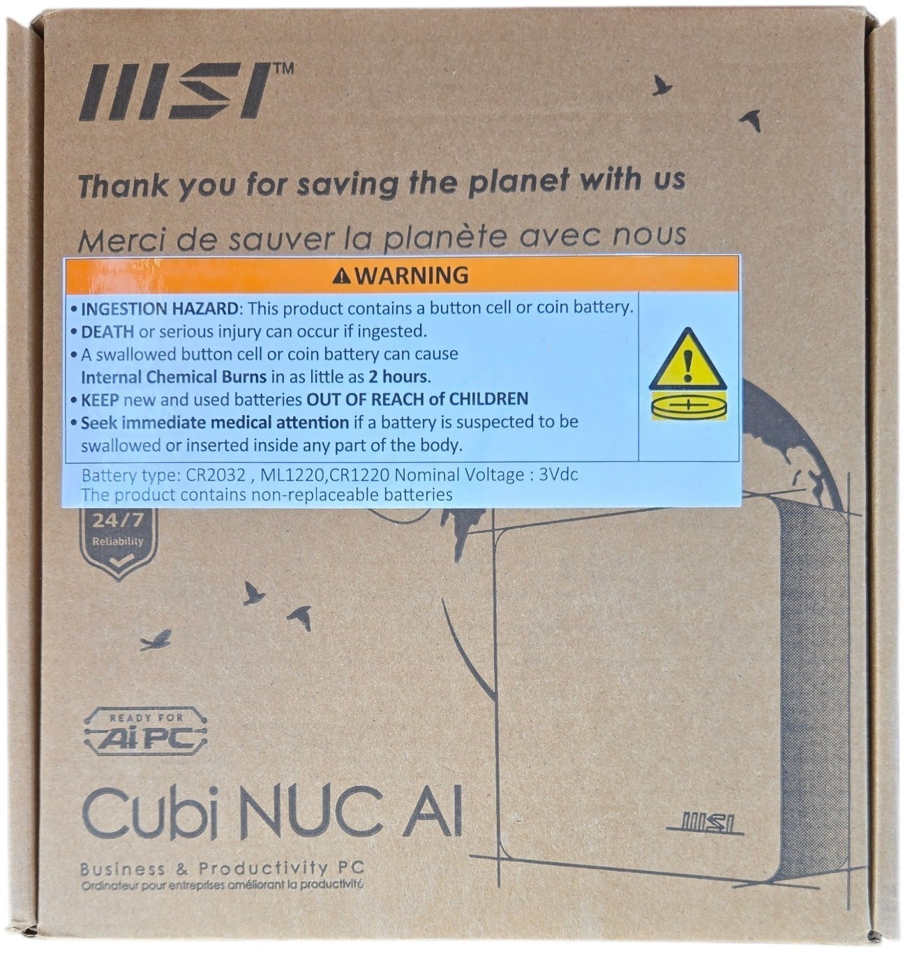 MSI Cubi NUC AI 1UMG-025BU NUC Computer with Intel Core Ultra 5 125H