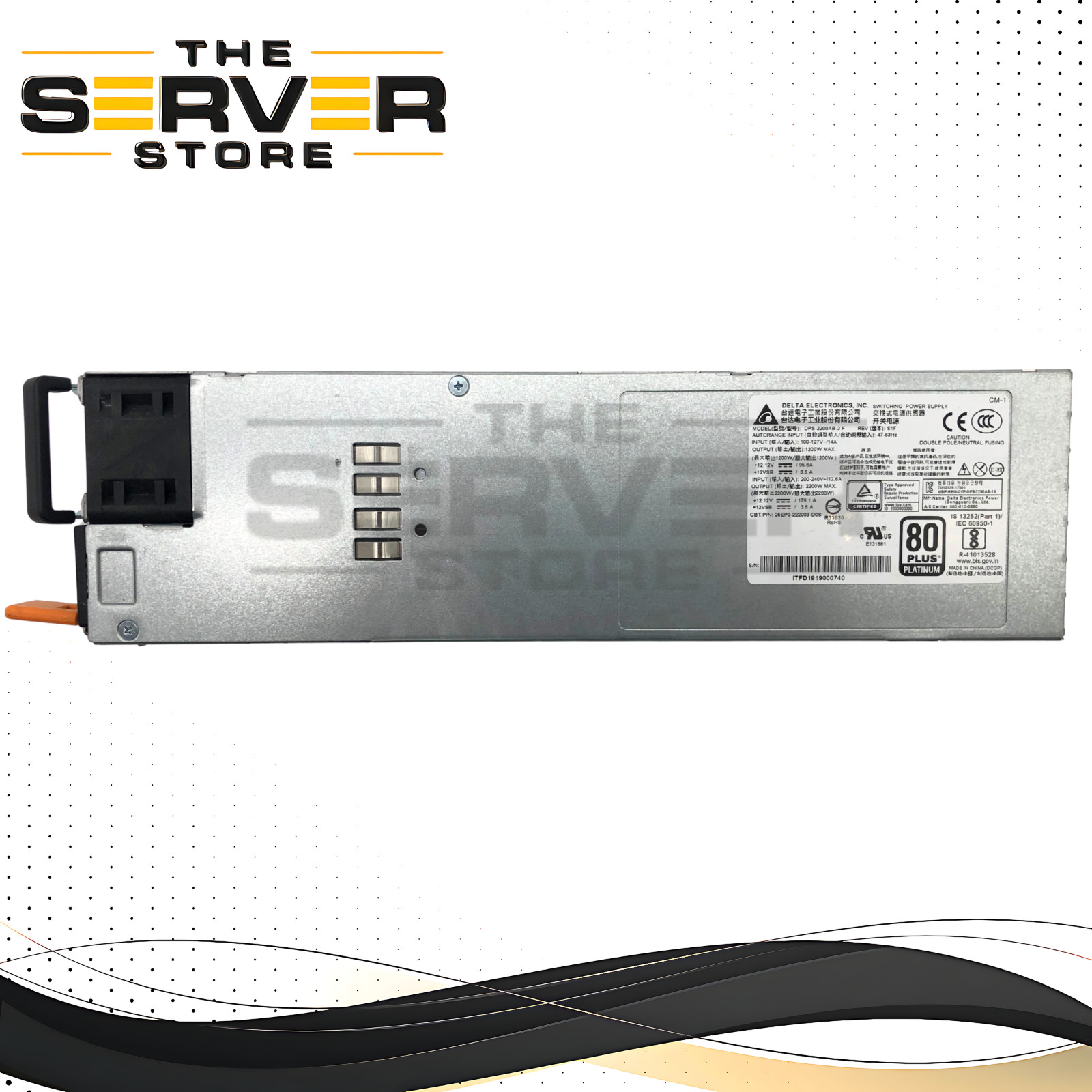 Delta 2200W 80+ Platinum Hot-Swap Redundant Server PSU DPS-2200AB-2 F