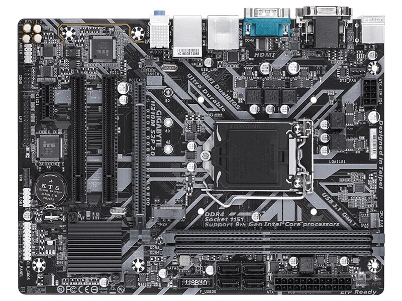 For GIGABYTE H310M S2P 2.0 motherboard LGA1151 32G VGA+DVI+HDMI M-ATX Tested ok
