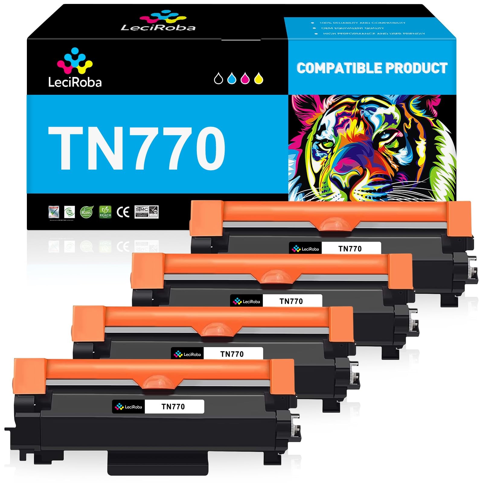 TN-770 TN770 Super High Yield Black Toner Cartridge