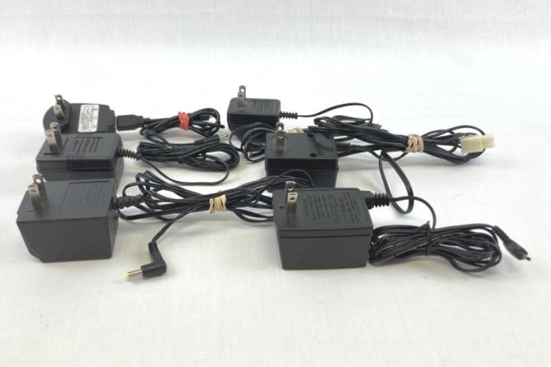 Lot of 6 Untested AC Adapters Chargers for Parts & Repairs - Various Brands