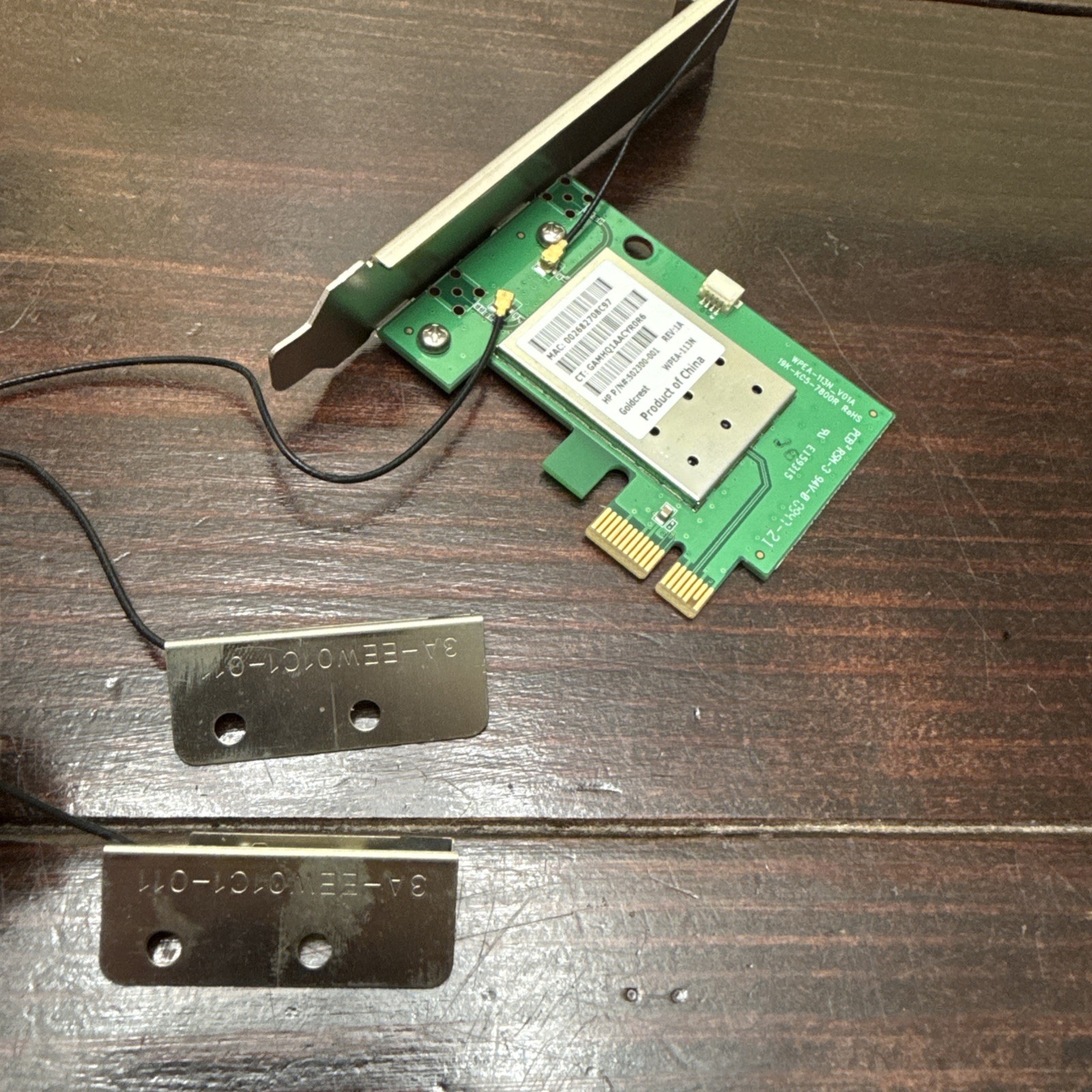 HP OEM 502300-001 internal PCI-E Wi-Fi adapter +antennae