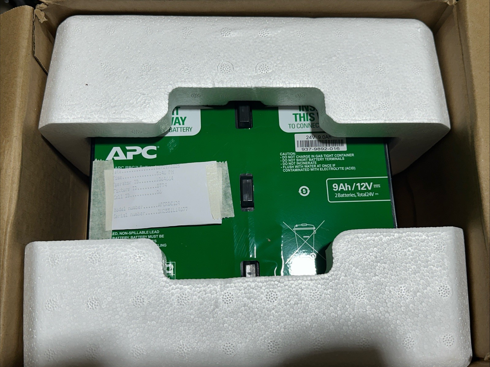 APCRBC124-UPC Replacement Battery for APCRBC124 for APC UPS®: BR1300G, BX1500G