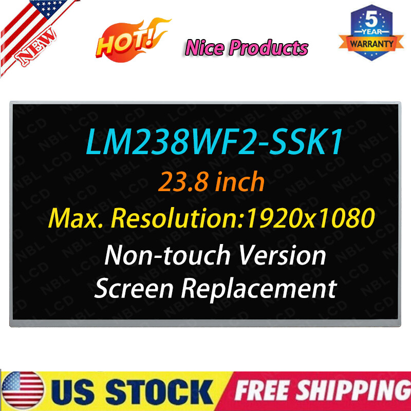 23.8" Screen Replacement for LM238WF2-SSK1 M238HCA-L3B FHD LCD Screen Display