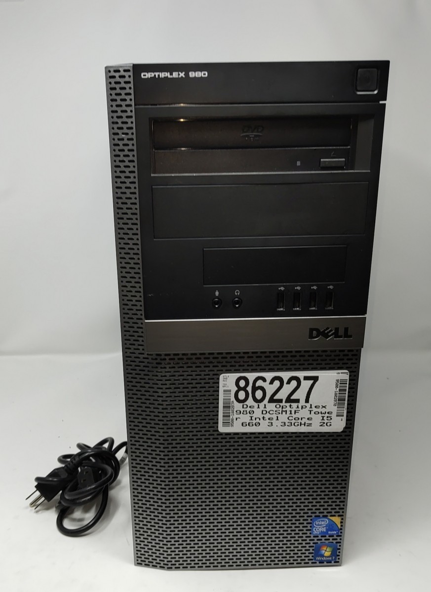 Dell Optiplex 980 DCSM1F Tower Intel Core I5 660 3.33GHz 2GB 160GB