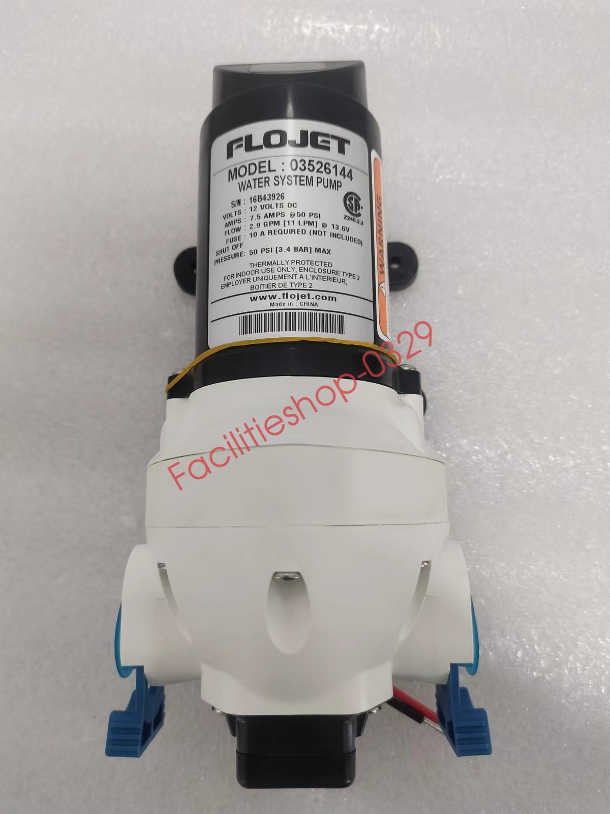 1pcs FLOJET Water Pump Electric Diaphragm Pump 03526144 12V7.5A DHL/FedEx