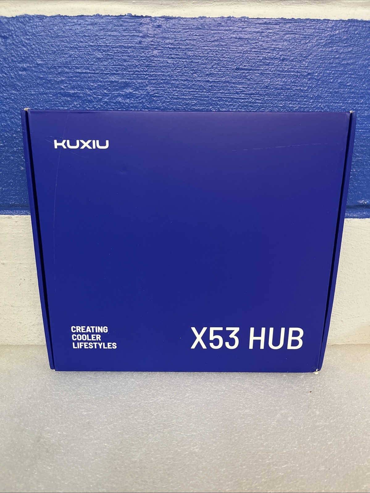 Kuxiu X53 Hub Laptop Stand 360 Rotating Base USB-C Hub Wood Grain Finish New