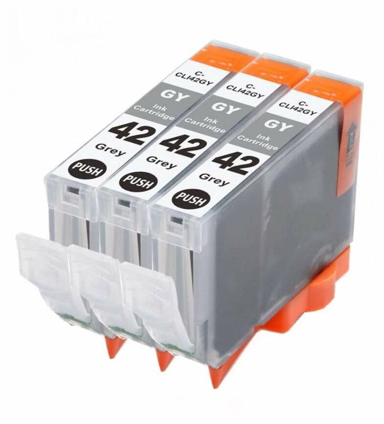 3 Pack Compatible  ink Cartridges for Canon CLI42 Inkjet PIXMA PRO-100 (3 Gray)