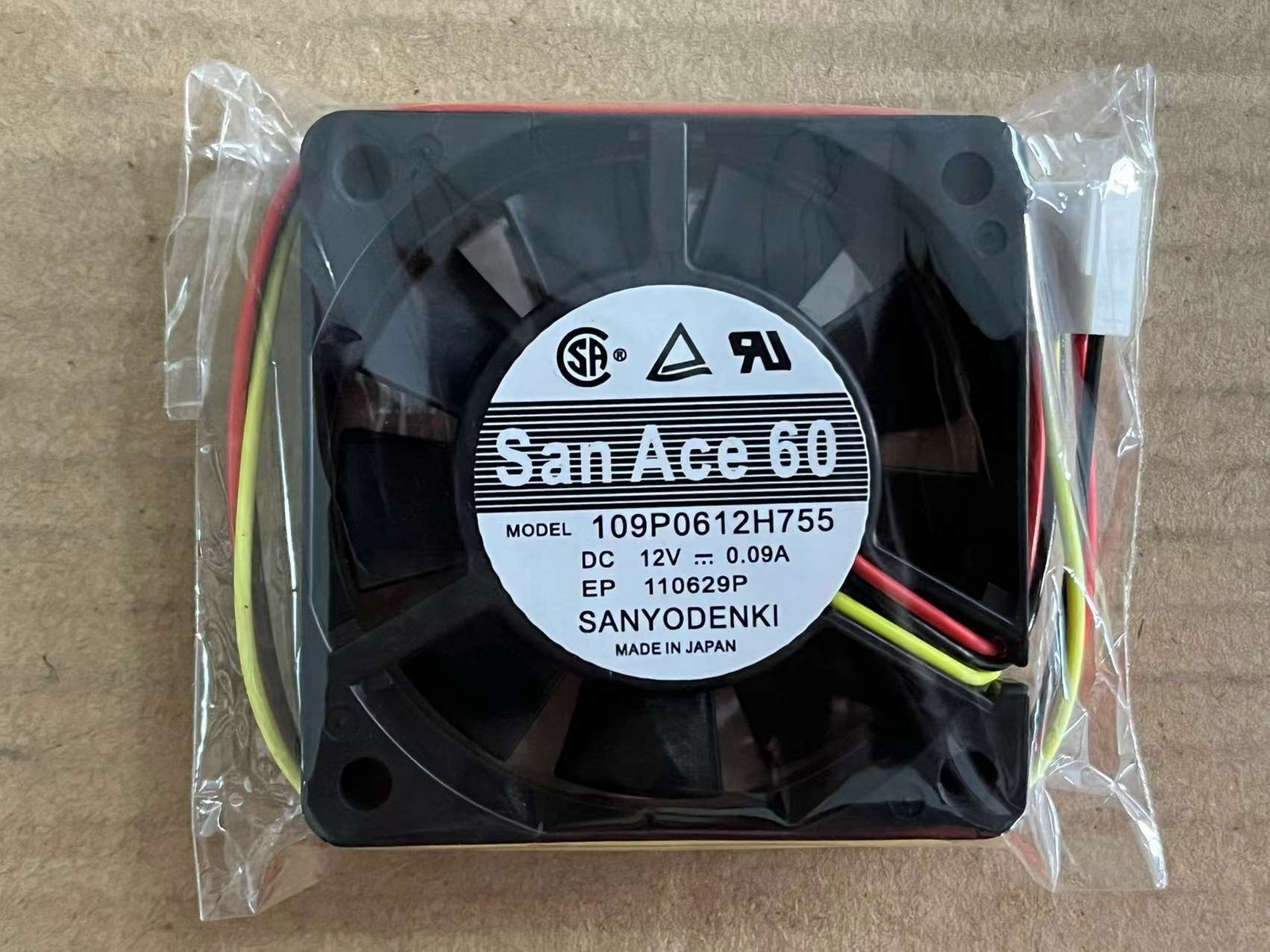 1pcs Sanyo 6015 6CM 109P0612H755 DC 12V 0.09A inverter cooling fan San Ace 60