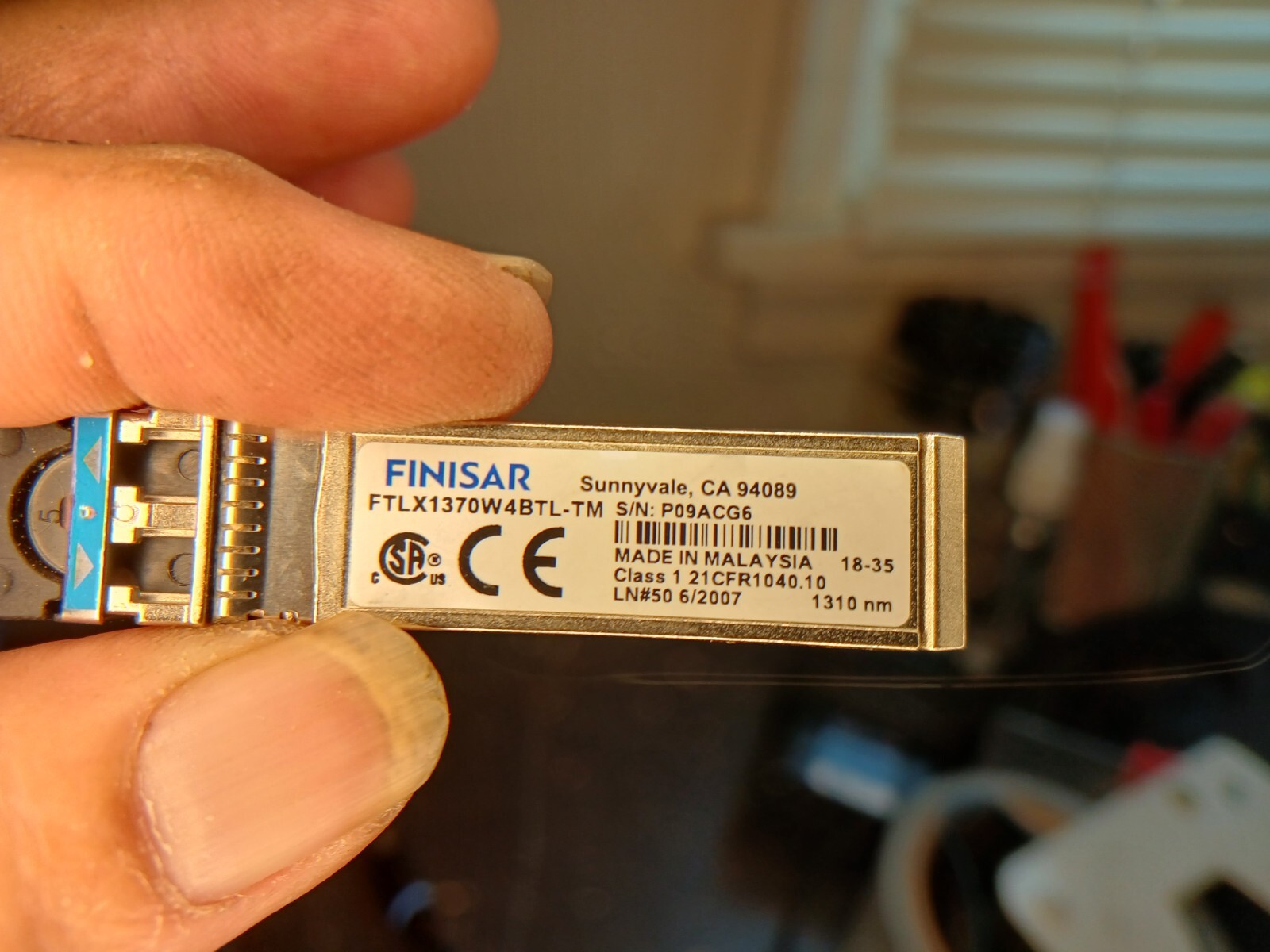 Finisar FTLX1370W4BTL-TM 10GB 1310nm LC SFP+ Transceiver