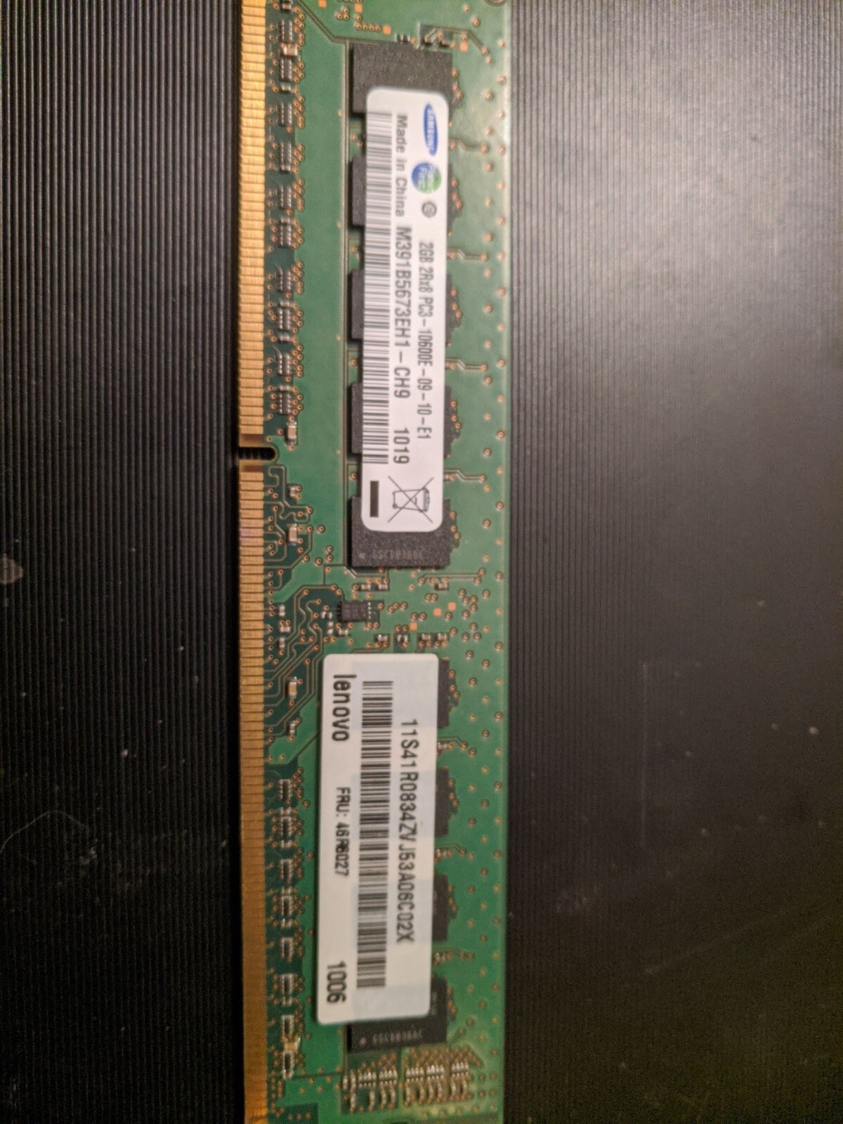 6 x 2GB Samsung PC3-10600E ECC Memory