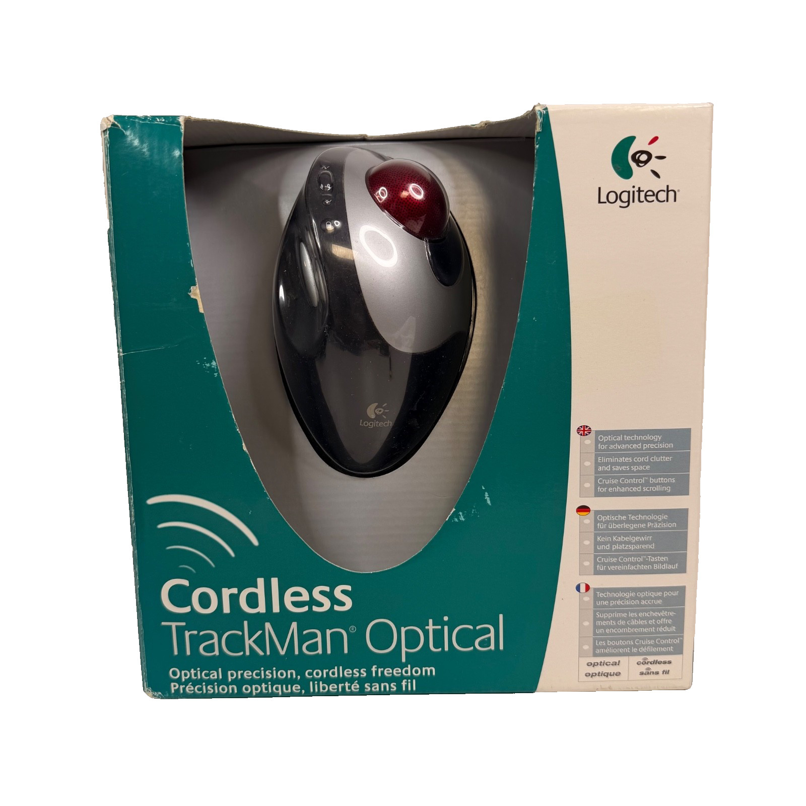 Logitech 904369-0403 TrackMan Cordless Optical Mouse