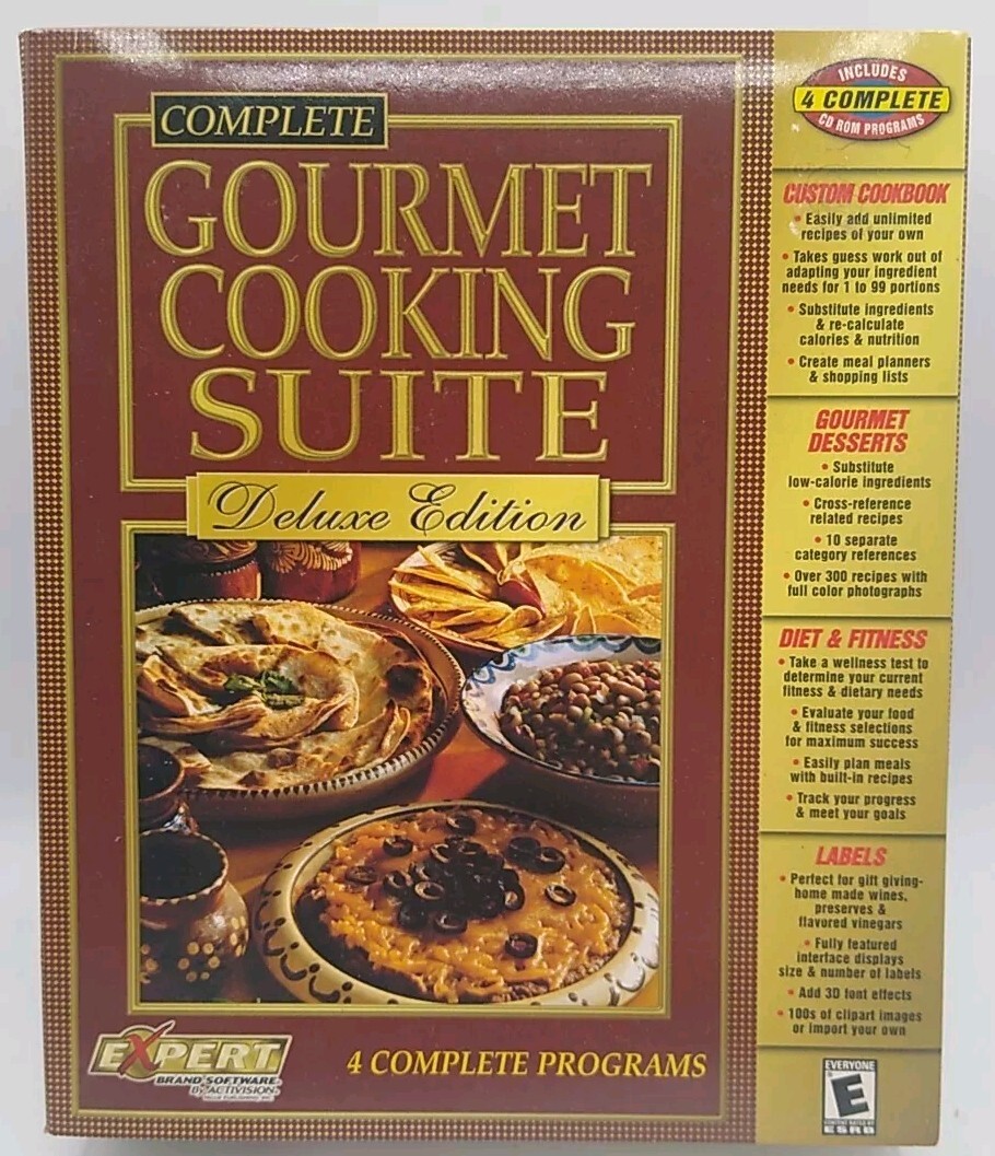 VTG Rare New Sealed Big Box PC Video Game Gourmet Cooking Suite Deluxe Edition 