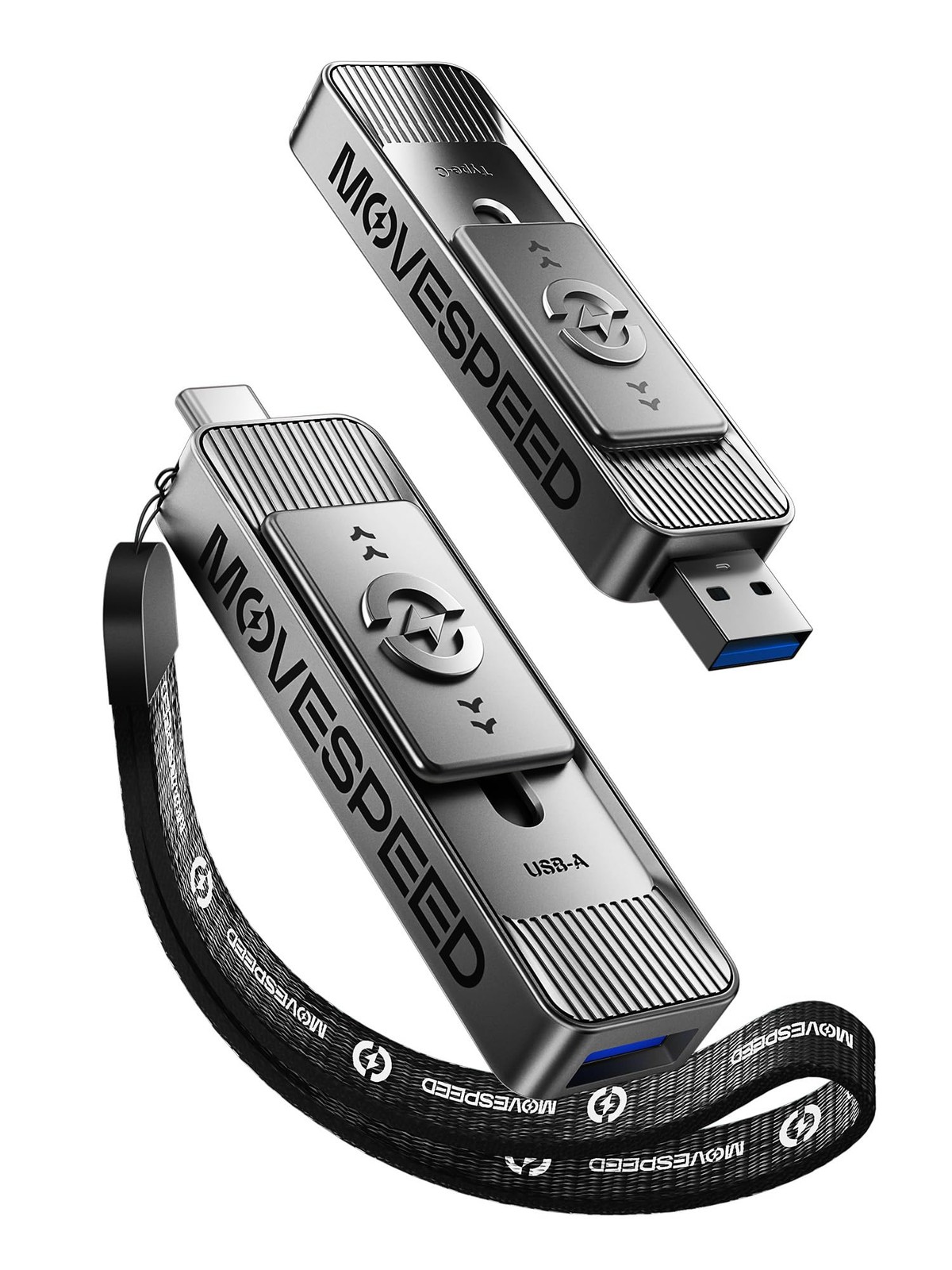 MOVE SPEED 1TB Solid State Drives with Dual Ports  Push-Pull Design — 560MB/s...