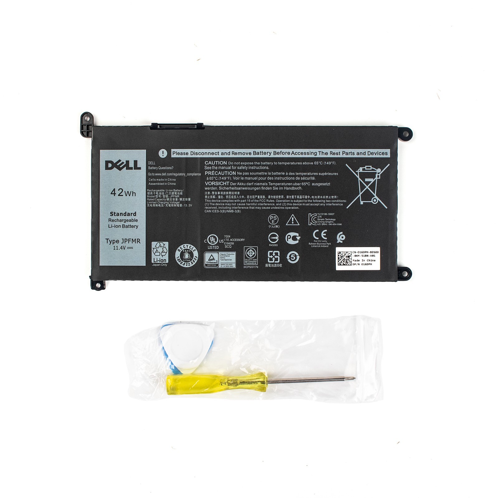 OEM Genuine JPFMR Battery For Dell Chromebook 3100 3400 5488 5493 16DPH 7MT0R