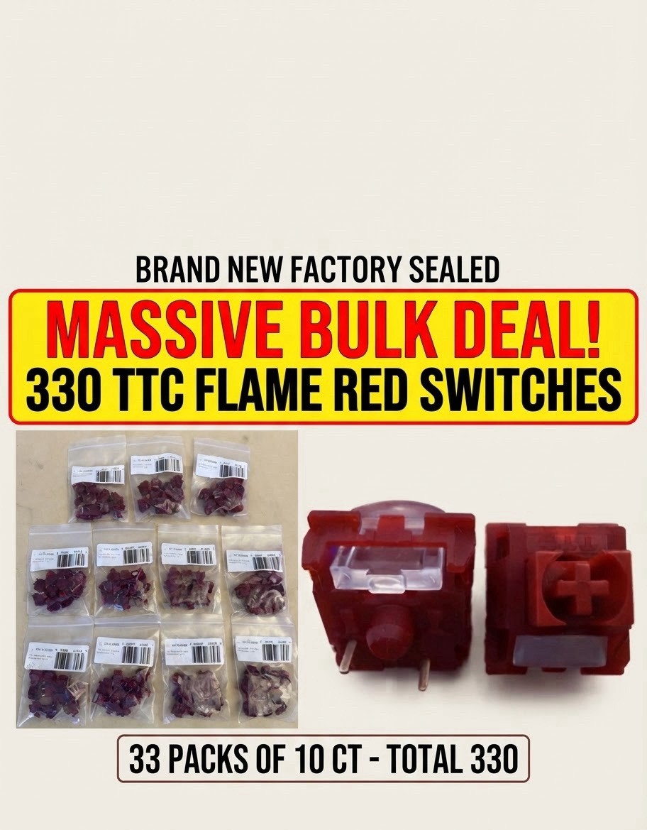 330 TTC Flame Red Mechanical Keyboard Switches Bulk Lot 33 Packs 10-Ct