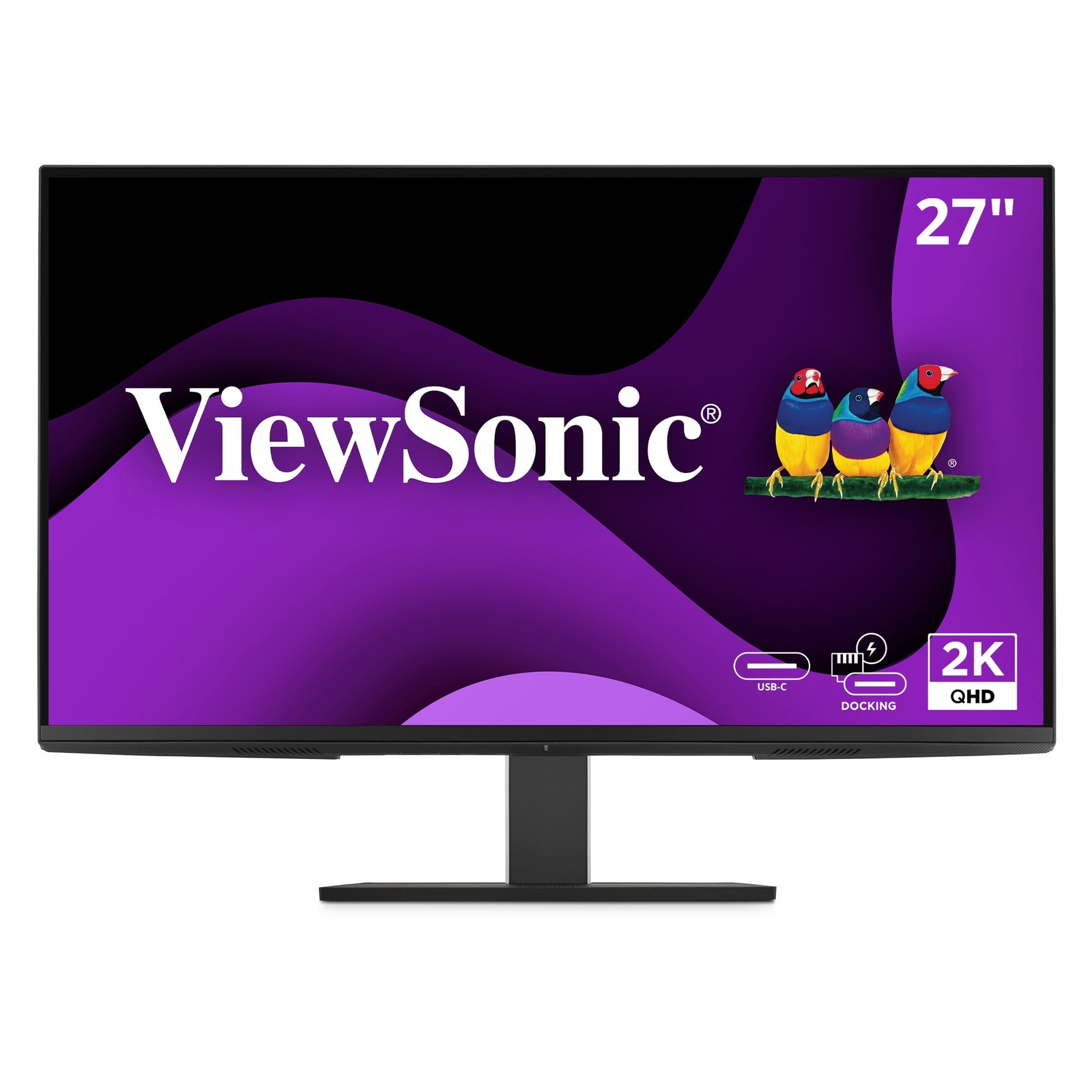ViewSonic VG2758-2K 27 Inch QHD IPS Docking Monitor, 100Hz Refresh Rate, USB-C