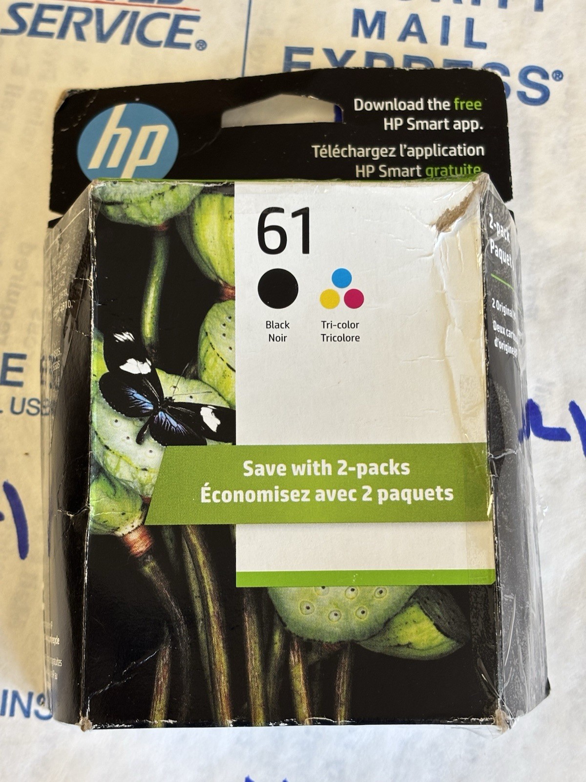 HP 61 Combo Ink Cartridges 61 Black Tri Color OPEN BOX Exp: 2027