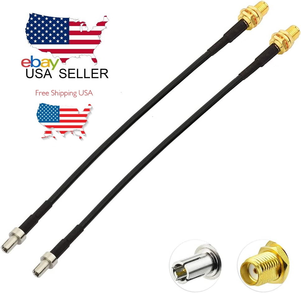 2PCS SMA Female to TS9 Connector Coaxial Pigtail Cable 12 inch for 4G/5G Modems