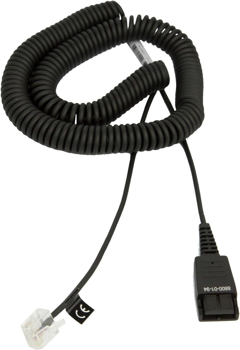 Jabra Coiled Headset Cable 8800-01-94 Quick Disconnect fits GN2000 GN2100