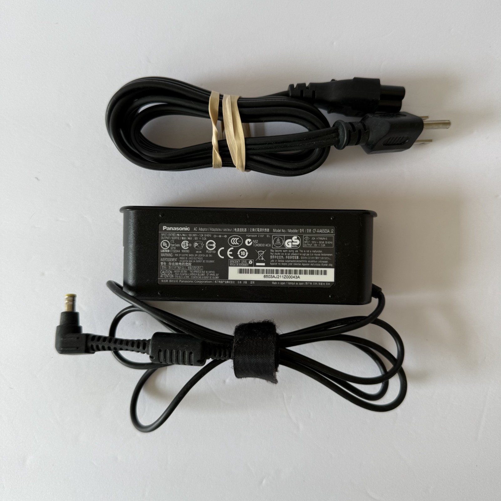Genuine Panasonic CF-AA6503A J2 AC Adapter 16V 5A 80W Toughbook CF-F8 F9 Japan