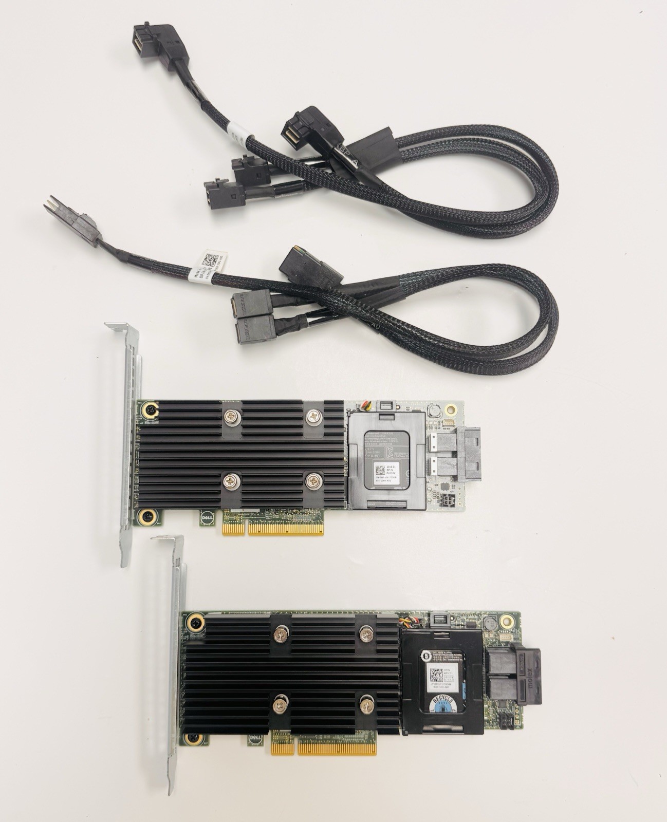 *Lot of 2* Dell PERC H730 12Gb/s SAS RAID Controller 044GNF w/ Cables