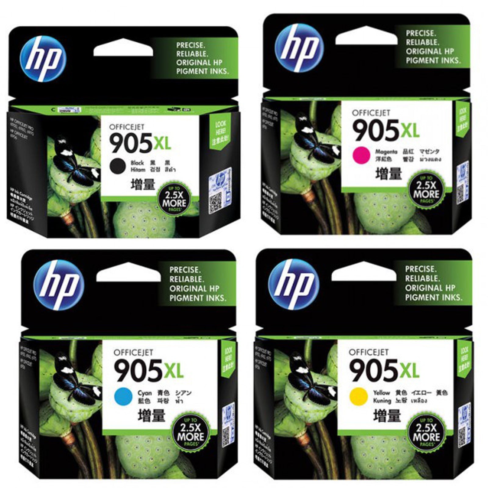 AU GENUINE Original HP 905XL 4 Colours Value Pack Ink Cartridge Toner J7K33A