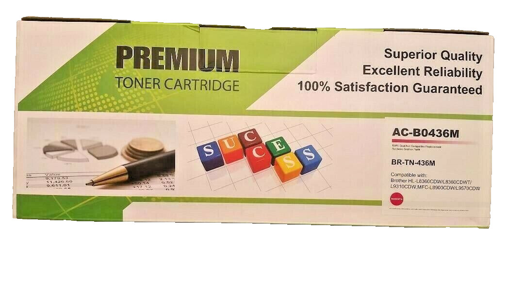 Premium Replacement Magenta Toner Cartridge Compatible with Brother TN-436M