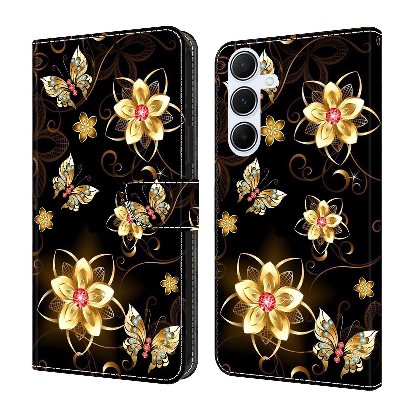 Luxury Owl Bird Spider Flower Wallet Cover Case For A06 A16 A26 A36 A56 A17 A07