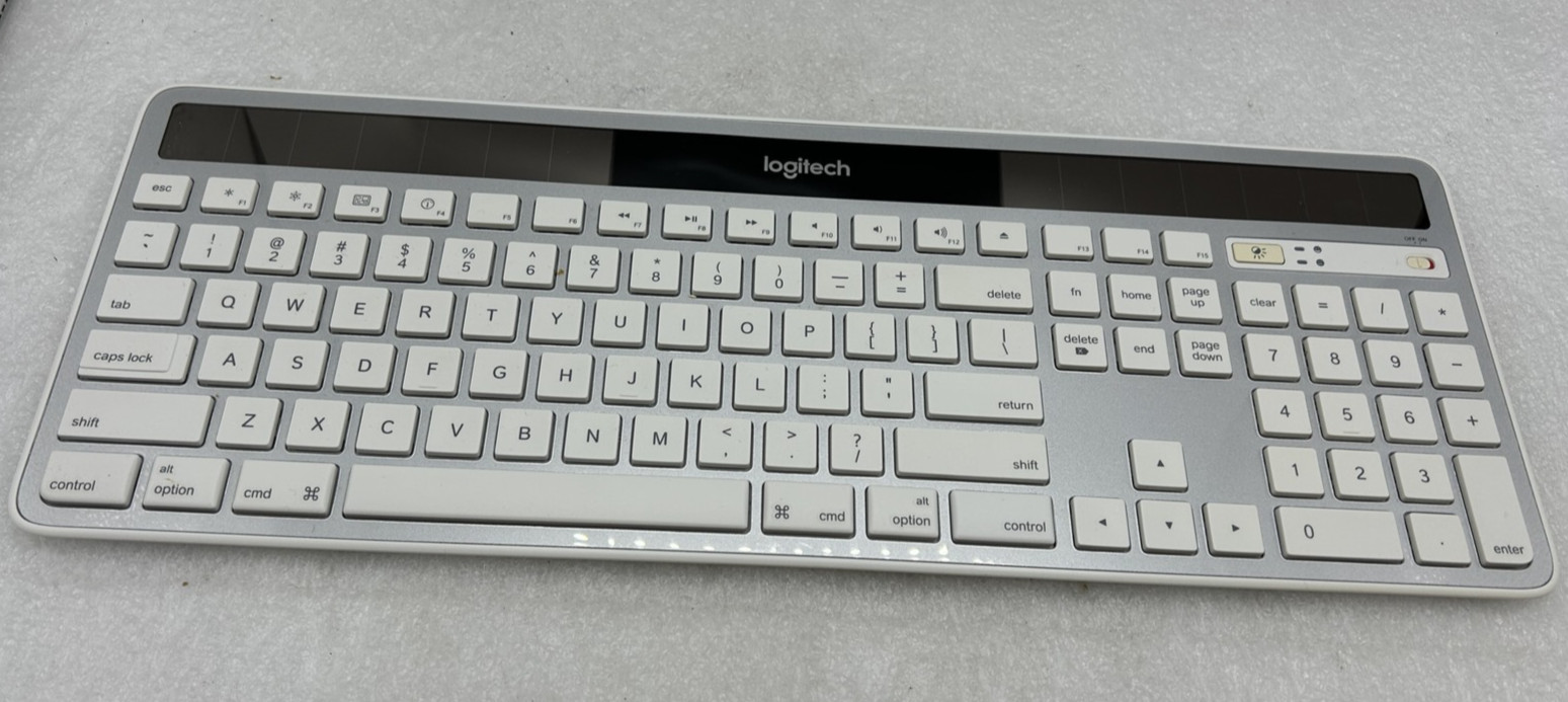 Logitech K750 MK750 Wireless Solar Keyboard WHITE [NO BATTERY] FREE S/H