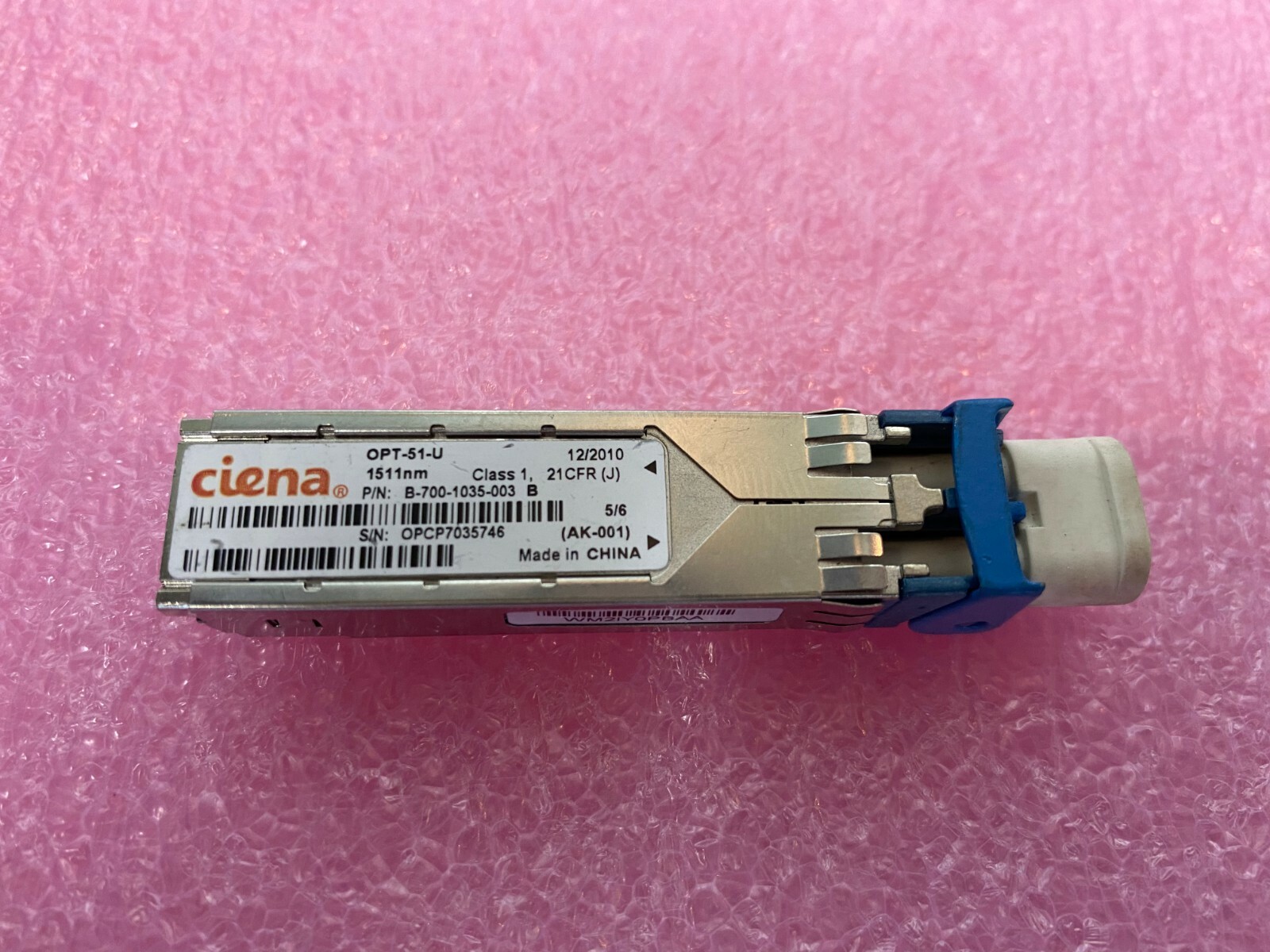 Ciena B-700-1035-003 B  OPT-51-U  CWDM SFP 1511nm 100km