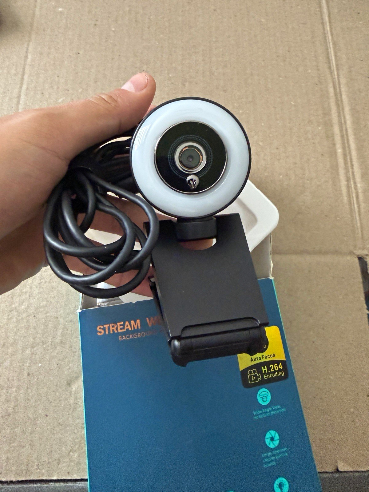 Stream Webcam USB Black Autofocus Built-In Mic H.264 Background Replacement