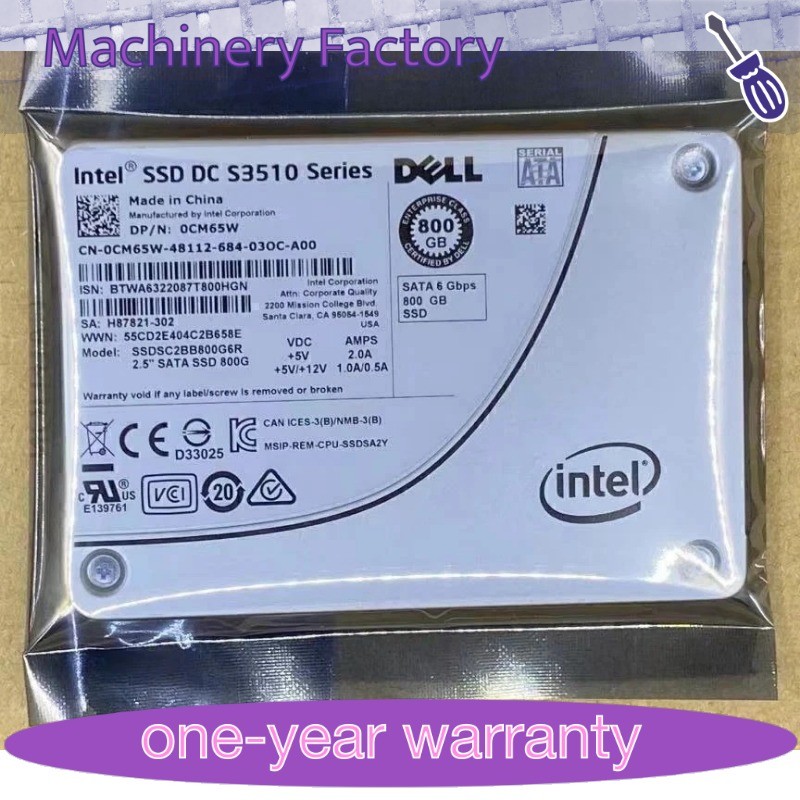 Open Box Dell Intel S3510 800GB SSD SSDSC2BB800G6R 55CD2E414D8D3BEC SATA 6Gbps