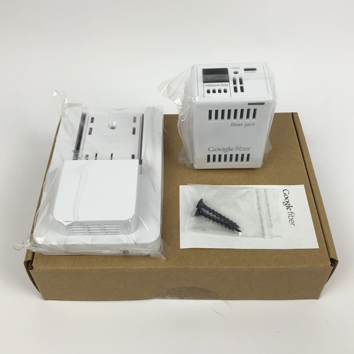 2 Google Fiber Jacks & Base GFLT110 NEW IN BOX SEALED From Manufacturer