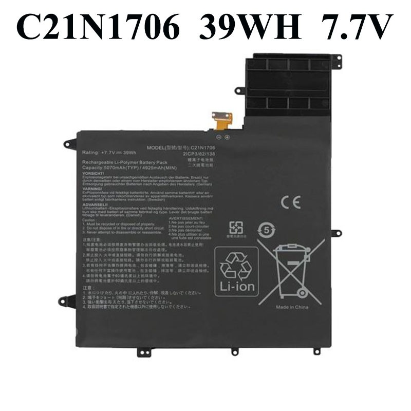 NEW 39WH C21N1706 Battery for Asus ZenBook Flip S UX370UA UX370F Q325UA UX370UAF