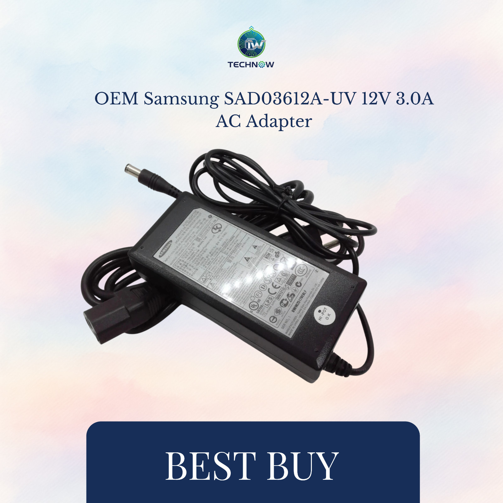 OEM Samsung SAD03612A-UV 12V 3.0A AC Adapter