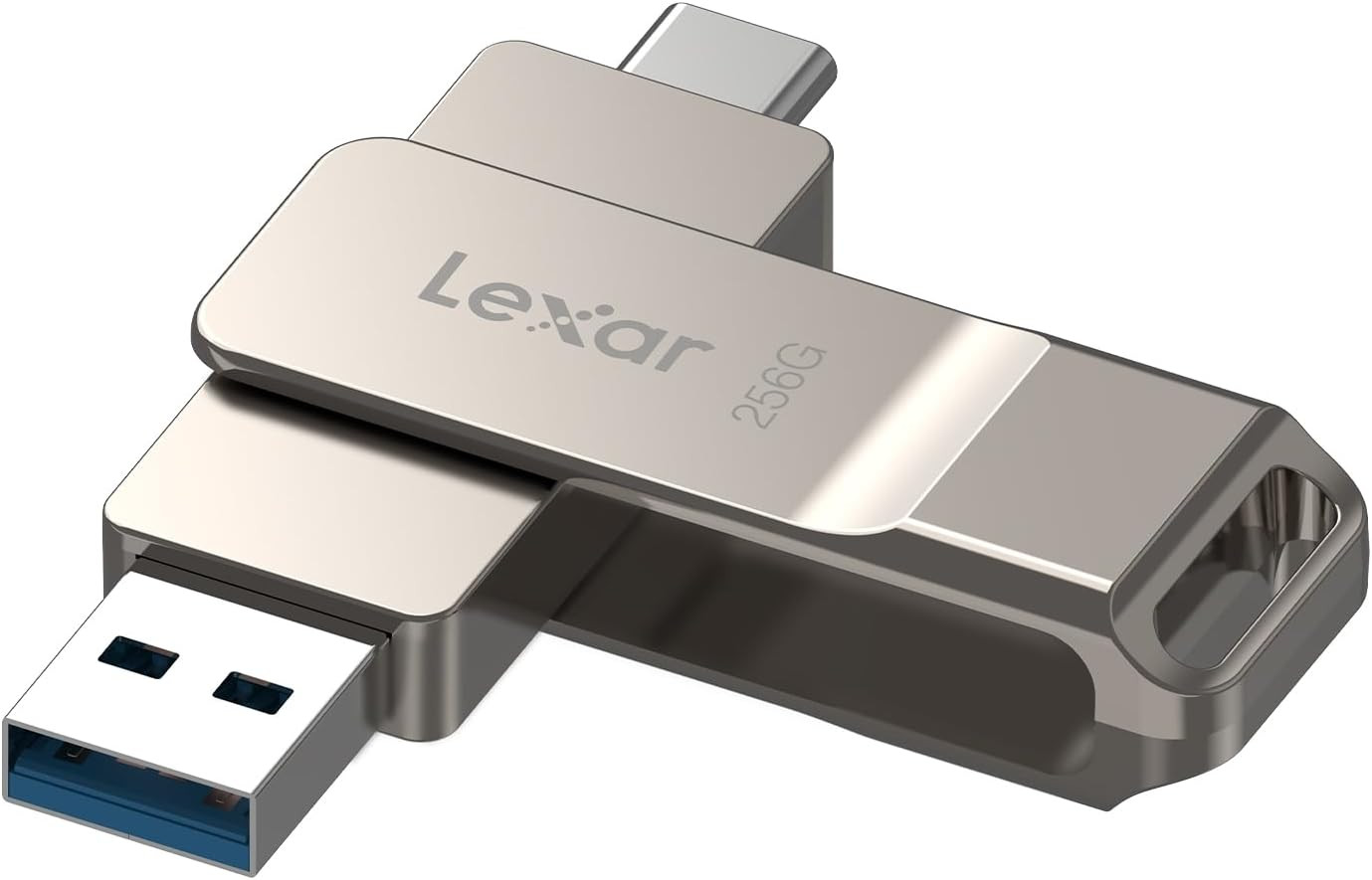 D40E 256GB Dual USB 3.2 Gen 1 Type-C Jump Drive, Champagne Silver