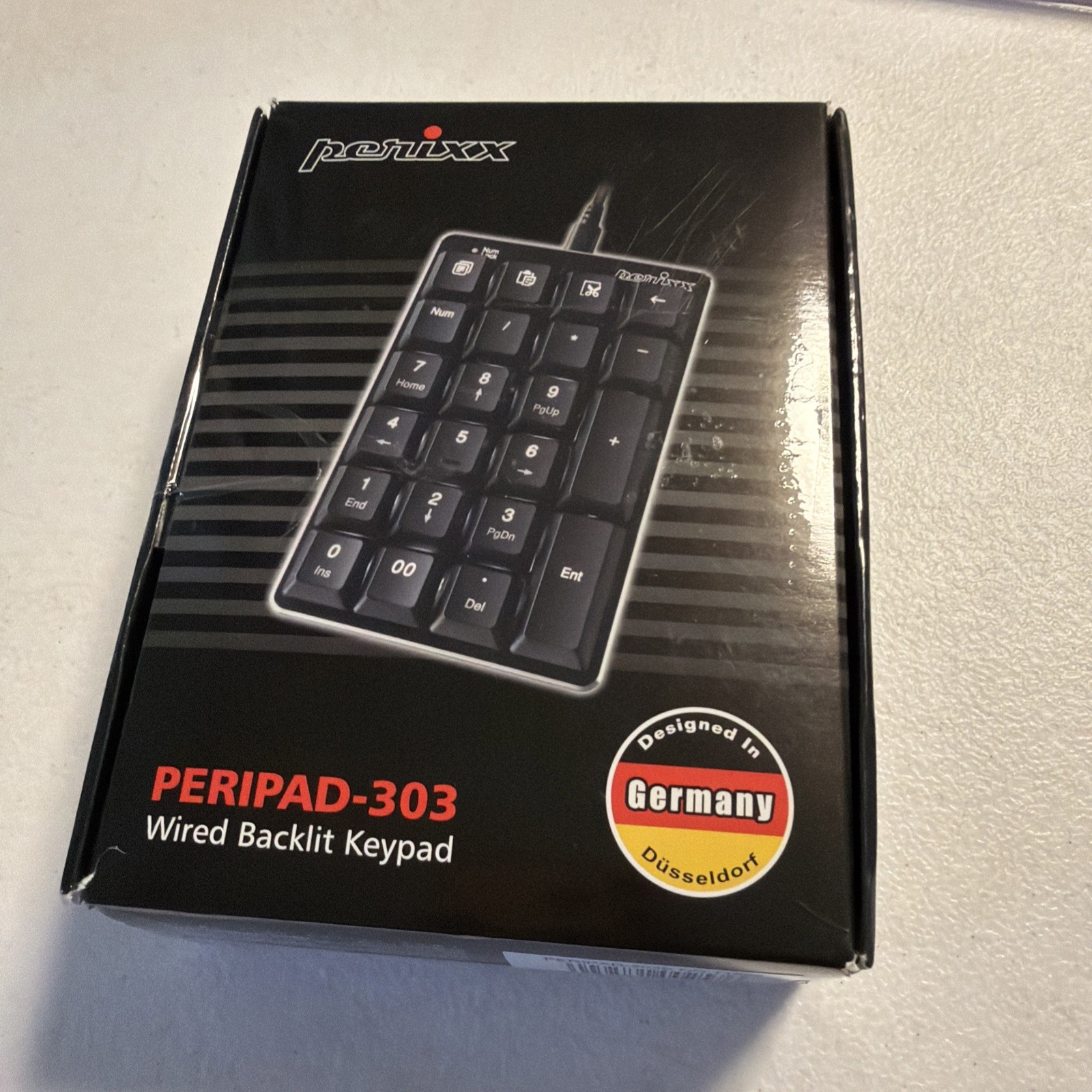 Perixx 11605 PERIPAD-303 B Clavier Numérique Cordé Noir Rétroéclairé READ DESCRI