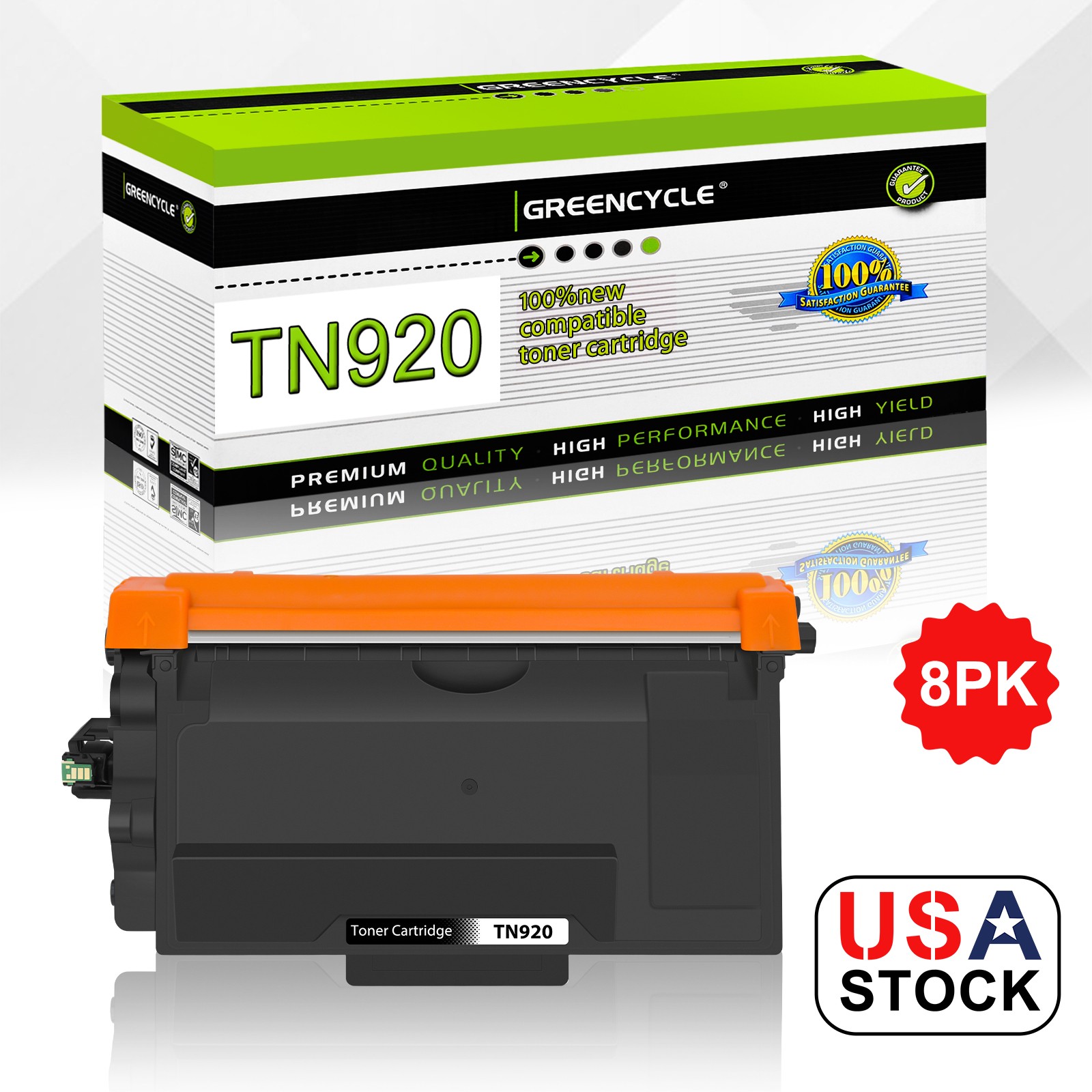 8PK TN920 Toner Cartridge for Brother TN920xl MFC-L5710DN MFC-L5717DW HL-L5210DN