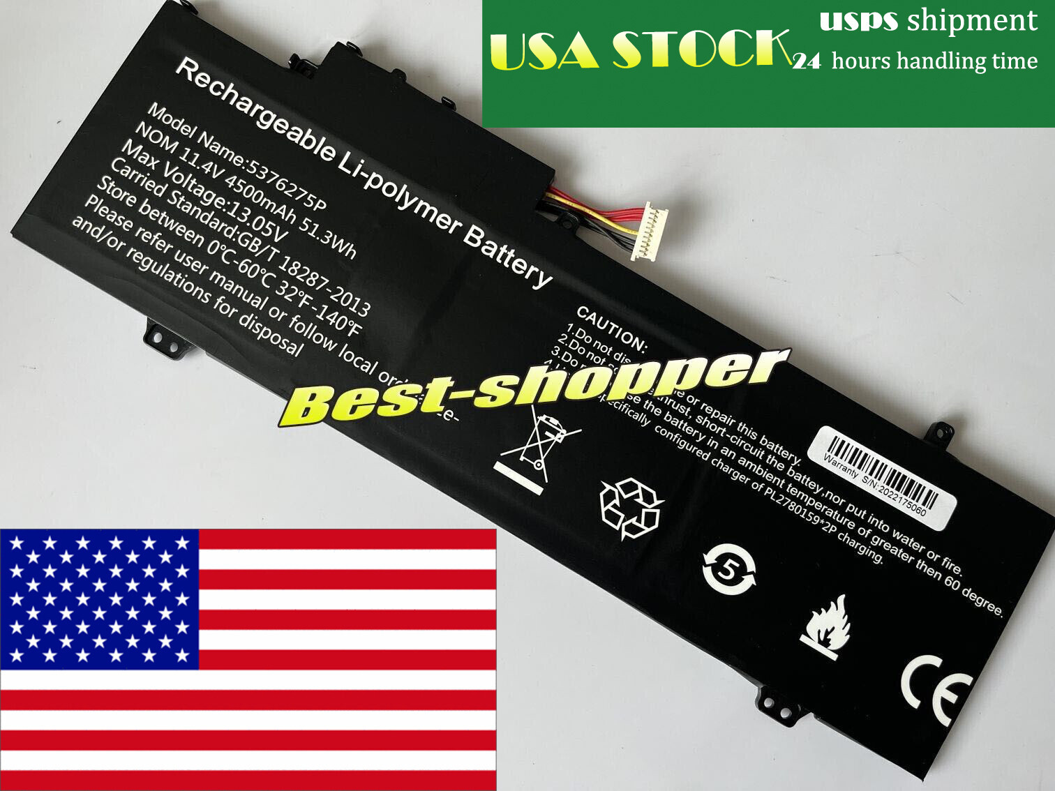 US new Genuine 5376275P GWTN156-7BK-BATTERY Gateway Battery 4500Mah Gwtn156-7Bk
